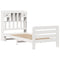 vidaXL Bookcase Bed without Mattress White 90x200 cm Solid Wood Pine