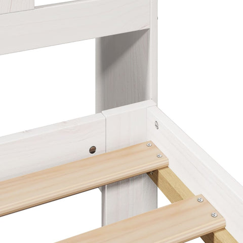 vidaXL Bookcase Bed without Mattress White 90x200 cm Solid Wood Pine