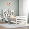 vidaXL Bookcase Bed without Mattress White 90x200 cm Solid Wood Pine