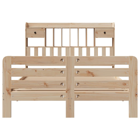 vidaXL Bookcase Bed without Mattress 140x200 cm Solid Wood Pine