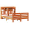 vidaXL Bookcase Bed without Mattress Wax Brown 140x200 cm Solid Wood Pine