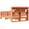vidaXL Bookcase Bed without Mattress Wax Brown 140x200 cm Solid Wood Pine