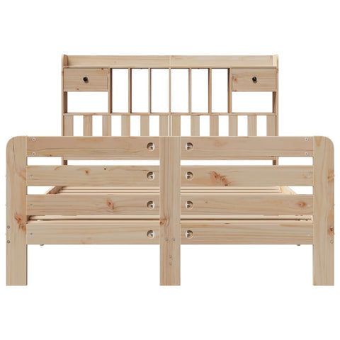 vidaXL Bookcase Bed without Mattress 150x200 cm King Size Solid Wood Pine
