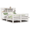vidaXL Bookcase Bed without Mattress White 160x200 cm Solid Wood Pine