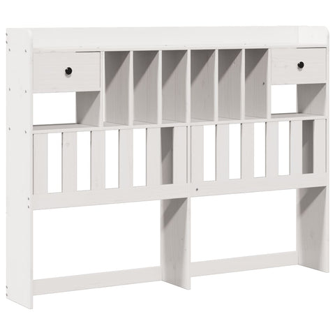 vidaXL Bookcase Bed without Mattress White 160x200 cm Solid Wood Pine