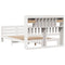vidaXL Bookcase Bed without Mattress White 160x200 cm Solid Wood Pine