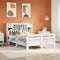 vidaXL Bookcase Bed without Mattress White 160x200 cm Solid Wood Pine