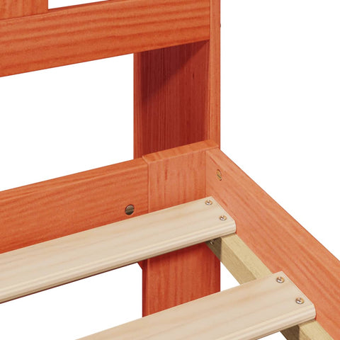 vidaXL Bookcase Bed without Mattress Wax Brown 160x200 cm Solid Wood Pine