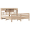 vidaXL Bookcase Bed without Mattress 180x200 cm Super King Solid Wood Pine