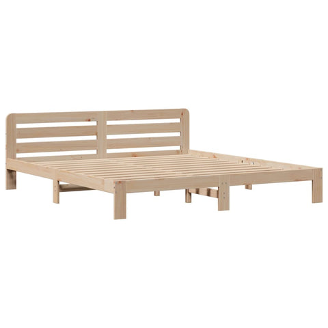 vidaXL Bookcase Bed without Mattress 180x200 cm Super King Solid Wood Pine