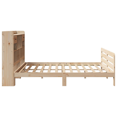 vidaXL Bookcase Bed without Mattress 180x200 cm Super King Solid Wood Pine