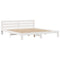 vidaXL Bookcase Bed without Mattress White 180x200 cm Super King Solid Wood Pine
