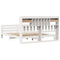 vidaXL Bookcase Bed without Mattress White 180x200 cm Super King Solid Wood Pine