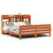 vidaXL Bookcase Bed without Mattress Wax Brown 180x200 cm Super King Solid Wood Pine