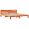 vidaXL Bookcase Bed without Mattress Wax Brown 180x200 cm Super King Solid Wood Pine