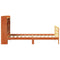 vidaXL Bookcase Bed without Mattress Wax Brown 75x190 cm Small Single Solid Wood Pine