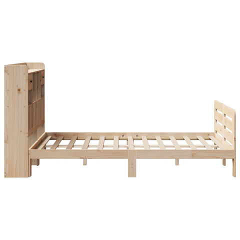 vidaXL Bookcase Bed without Mattress 135x190 cm Double Solid Wood Pine