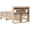 vidaXL Bookcase Bed without Mattress 135x190 cm Double Solid Wood Pine