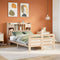 vidaXL Bookcase Bed without Mattress 135x190 cm Double Solid Wood Pine