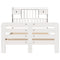 vidaXL Bookcase Bed without Mattress White 135x190 cm Double Solid Wood Pine