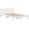 vidaXL Bookcase Bed without Mattress White 135x190 cm Double Solid Wood Pine
