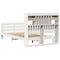 vidaXL Bookcase Bed without Mattress White 135x190 cm Double Solid Wood Pine
