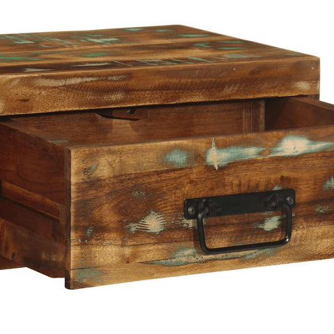 vidaXL Wall-mounted Bedside Cabinet Solid Wood Reclaimed