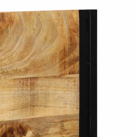 vidaXL Headboard 120 cm Solid Wood Mango and Iron