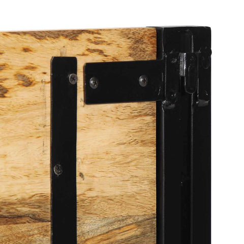 vidaXL Headboard 120 cm Solid Wood Mango and Iron