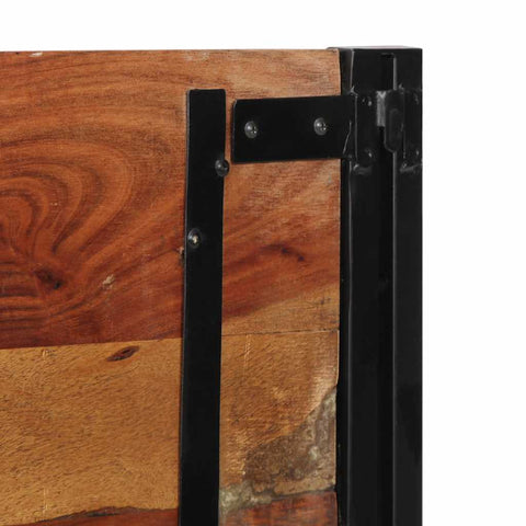 vidaXL Headboard 120 cm Solid Wood Reclaimed and Iron