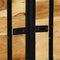 vidaXL Headboard 140 cm Solid Wood Acacia and Iron