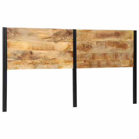 vidaXL Headboard 200 cm Solid Wood Mango and Iron