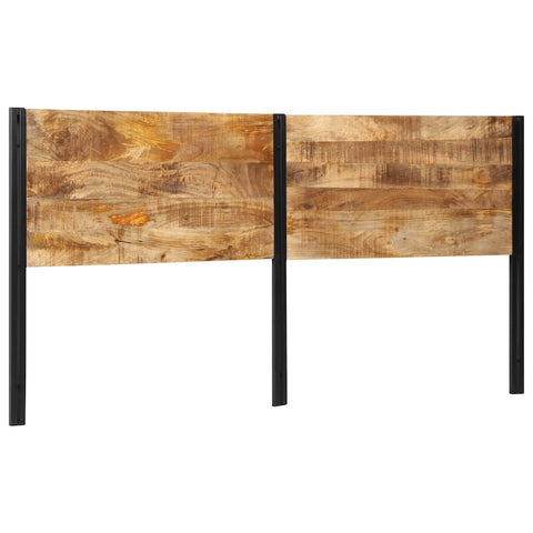 vidaXL Headboard 200 cm Solid Wood Mango and Iron