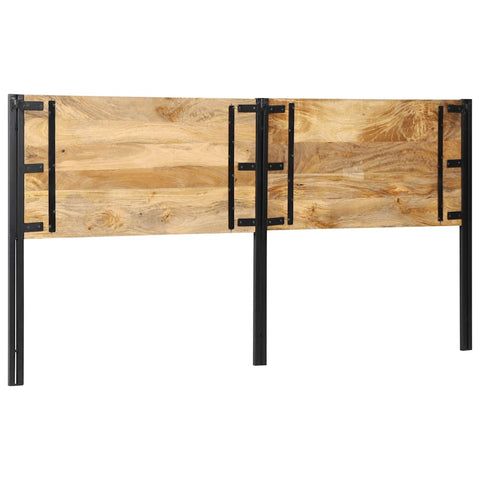 vidaXL Headboard 200 cm Solid Wood Mango and Iron