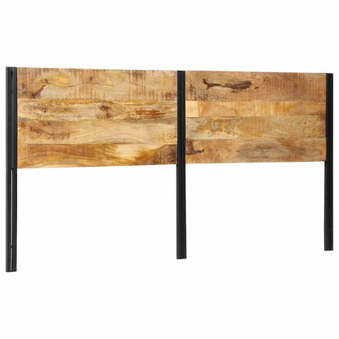 vidaXL Headboard 200 cm Solid Wood Mango and Iron