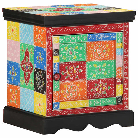 vidaXL Bedside Cabinet Multicolour 40x35x45 cm Solid Wood Mango