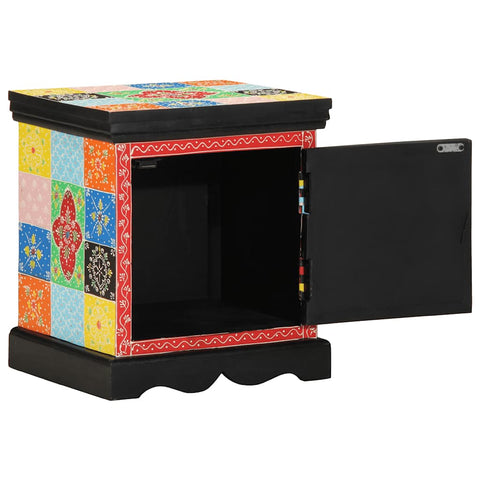 vidaXL Bedside Cabinet Multicolour 40x35x45 cm Solid Wood Mango