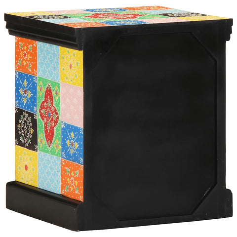 vidaXL Bedside Cabinet Multicolour 40x35x45 cm Solid Wood Mango