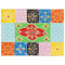 vidaXL Bedside Table Multicolor with red, green, and yellow tiles