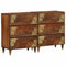 vidaXL Sideboard 2 pcs Honey brown 60 x 33.5 x 75 cm Solid Mango wood