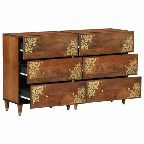 vidaXL Sideboard 2 pcs Honey brown 60 x 33.5 x 75 cm Solid Mango wood
