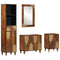 vidaXL Bathroom Furniture Set Wall-mounted 4 pcs Brown 62 x 33 x 58 cm