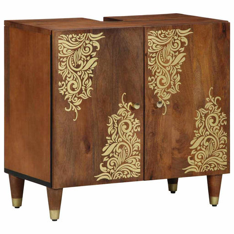 vidaXL Bathroom Furniture Set Wall-mounted 4 pcs Brown 62 x 33 x 58 cm