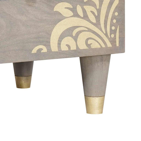 vidaXL Sideboard 2 pcs Grey 60 x 33.5 x 75 cm Solid Mango wood