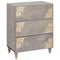 vidaXL Sideboard 2 pcs Grey 60 x 33.5 x 75 cm Solid Mango wood