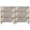 vidaXL Sideboard 2 pcs Grey 60 x 33.5 x 75 cm Solid Mango wood