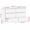 vidaXL Sideboard 2 pcs Grey 60 x 33.5 x 75 cm Solid Mango wood