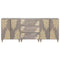 vidaXL Bathroom Furniture Set 3 pcs Grey and Gold 180 x 33 x 75 cm