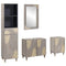 vidaXL Bathroom Furniture Set with Drawer 4 pcs Grey 62 x 33 x 58 cm