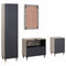vidaXL Bathroom Furniture Set with Drawer 4 pcs Grey 62 x 33 x 58 cm